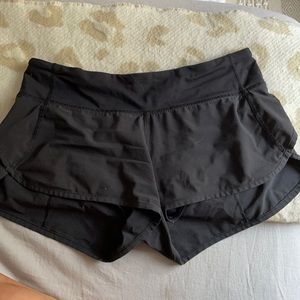 Lululemon speed shorts. Size 6. Black.